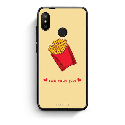Xiaomi Mi A2 Lite Fries Before Guys Θήκη Αγίου Βαλεντίνου από τη Smartfits με σχέδιο στο πίσω μέρος και μαύρο περίβλημα | Smartphone case with colorful back and black bezels by Smartfits