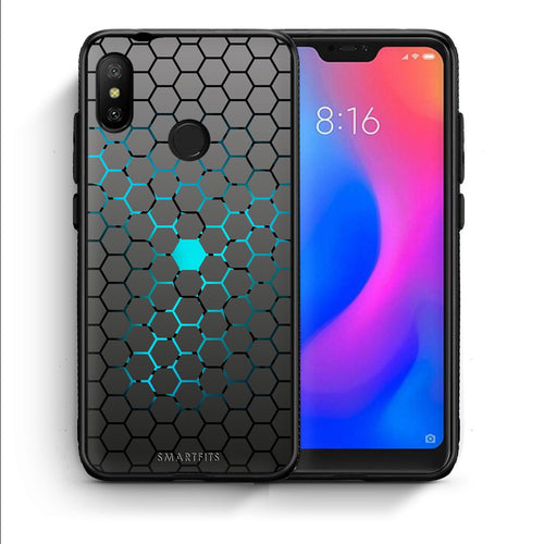 Θήκη Xiaomi Mi A2 Lite Hexagonal Geometric από τη Smartfits με σχέδιο στο πίσω μέρος και μαύρο περίβλημα | Xiaomi Mi A2 Lite Hexagonal Geometric case with colorful back and black bezels