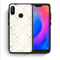 Thumbnail for Θήκη Xiaomi Mi A2 Lite Luxury White Geometric από τη Smartfits με σχέδιο στο πίσω μέρος και μαύρο περίβλημα | Xiaomi Mi A2 Lite Luxury White Geometric case with colorful back and black bezels