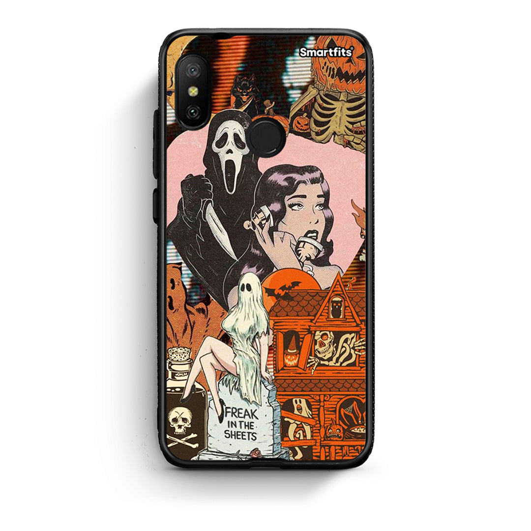 Xiaomi Mi A2 Lite Halloween Collage Θήκη από τη Smartfits με σχέδιο στο πίσω μέρος και μαύρο περίβλημα | Smartphone case with colorful back and black bezels by Smartfits