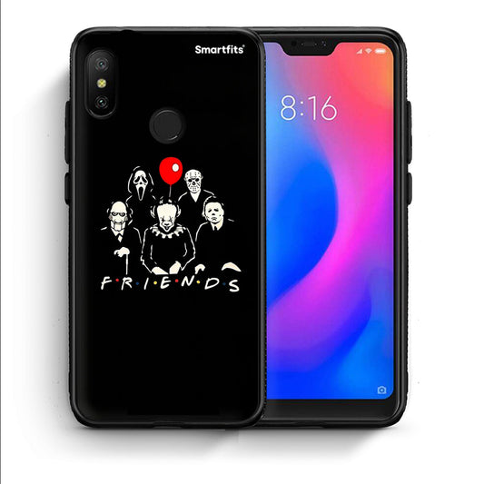 Θήκη Xiaomi Mi A2 Lite Halloween Friends από τη Smartfits με σχέδιο στο πίσω μέρος και μαύρο περίβλημα | Xiaomi Mi A2 Lite Halloween Friends case with colorful back and black bezels