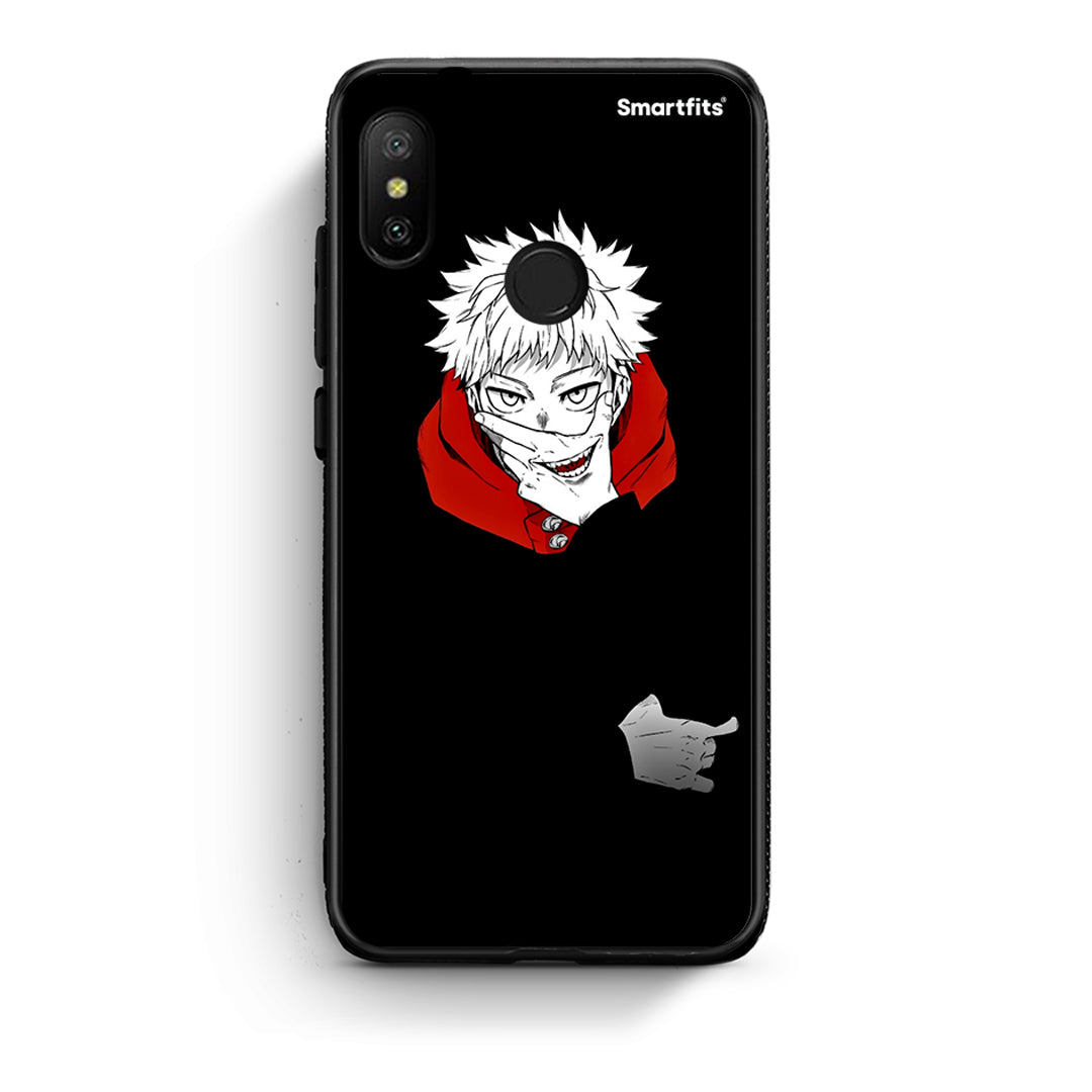 Xiaomi Mi A2 Lite Itadori Anime θήκη από τη Smartfits με σχέδιο στο πίσω μέρος και μαύρο περίβλημα | Smartphone case with colorful back and black bezels by Smartfits