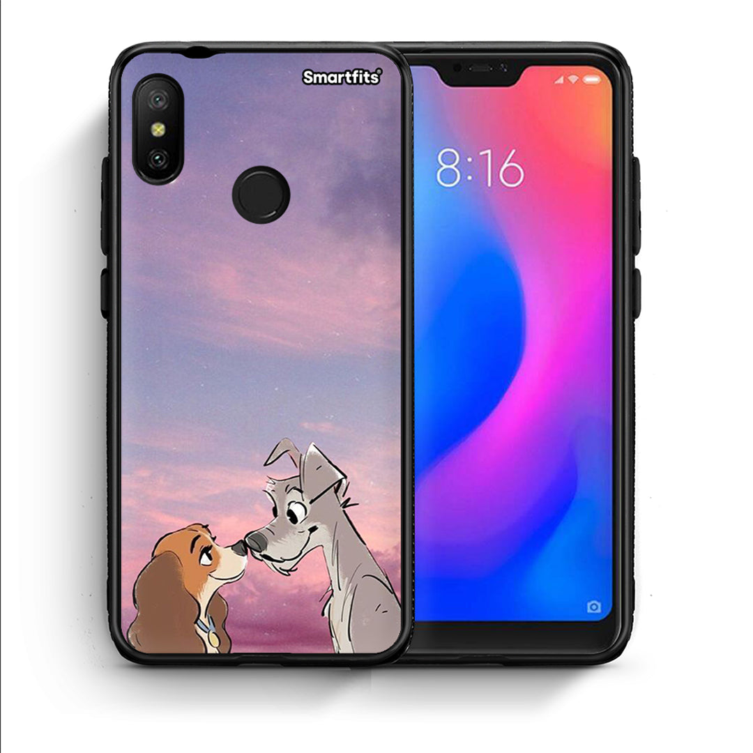 Θήκη Xiaomi Mi A2 Lite Lady And Tramp από τη Smartfits με σχέδιο στο πίσω μέρος και μαύρο περίβλημα | Xiaomi Mi A2 Lite Lady And Tramp case with colorful back and black bezels