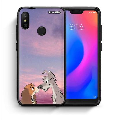 Θήκη Xiaomi Mi A2 Lite Lady And Tramp από τη Smartfits με σχέδιο στο πίσω μέρος και μαύρο περίβλημα | Xiaomi Mi A2 Lite Lady And Tramp case with colorful back and black bezels
