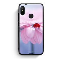 Thumbnail for Xiaomi Mi A2 Lite Ladybug Flower θήκη από τη Smartfits με σχέδιο στο πίσω μέρος και μαύρο περίβλημα | Smartphone case with colorful back and black bezels by Smartfits