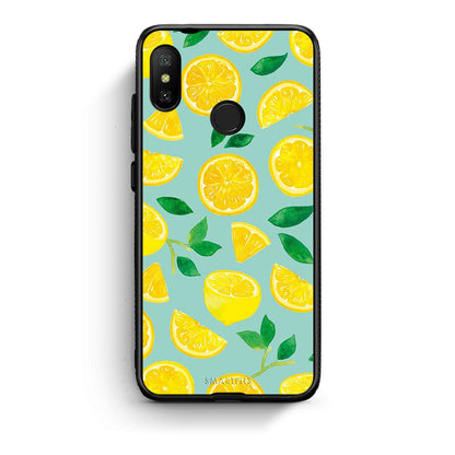 Xiaomi Mi A2 Lite Lemons θήκη από τη Smartfits με σχέδιο στο πίσω μέρος και μαύρο περίβλημα | Smartphone case with colorful back and black bezels by Smartfits