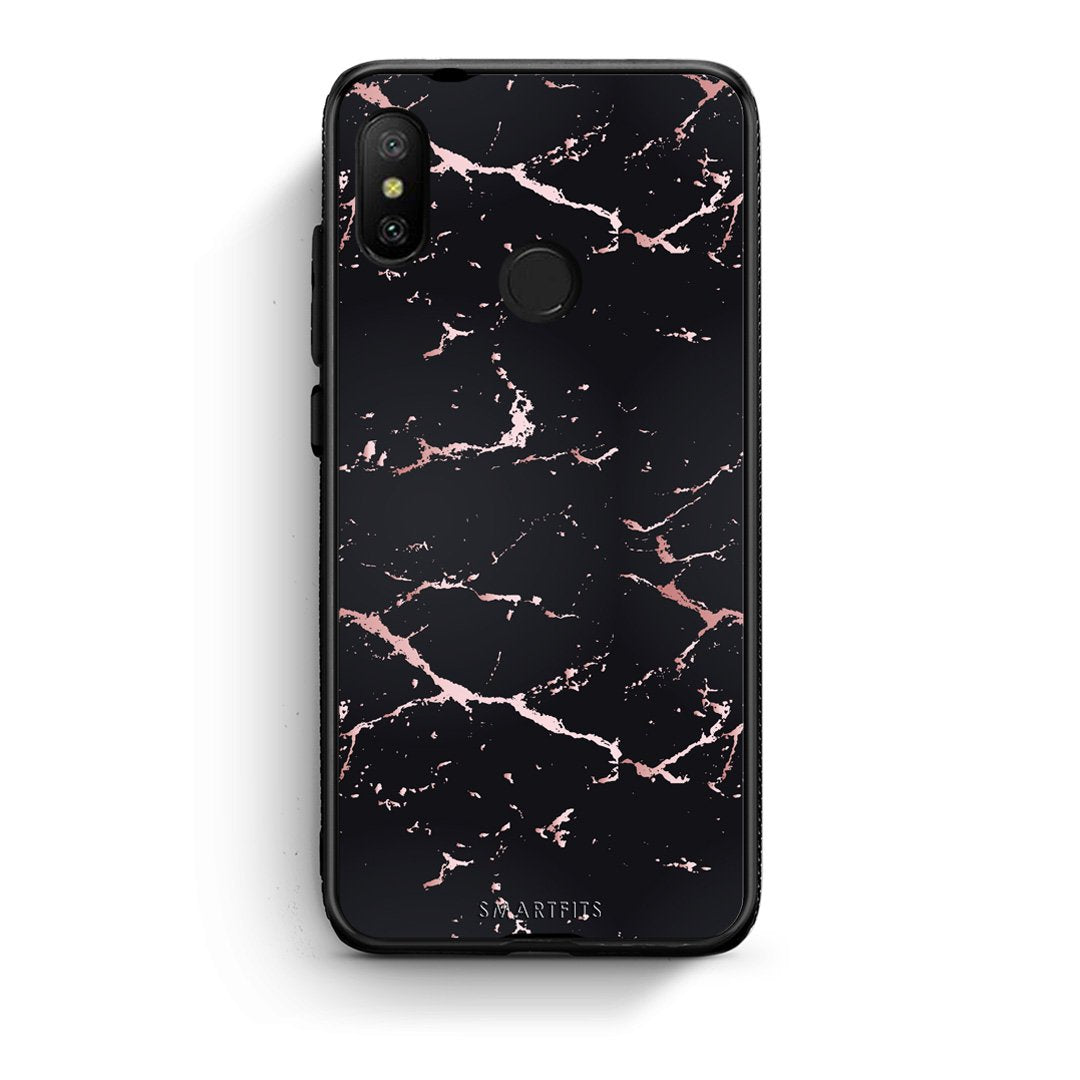 4 - Xiaomi Mi A2 Lite  Black Rosegold Marble case, cover, bumper
