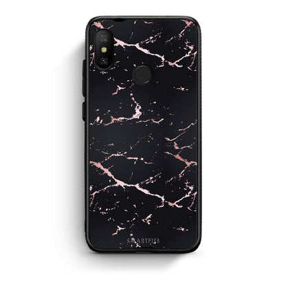 4 - Xiaomi Mi A2 Lite  Black Rosegold Marble case, cover, bumper