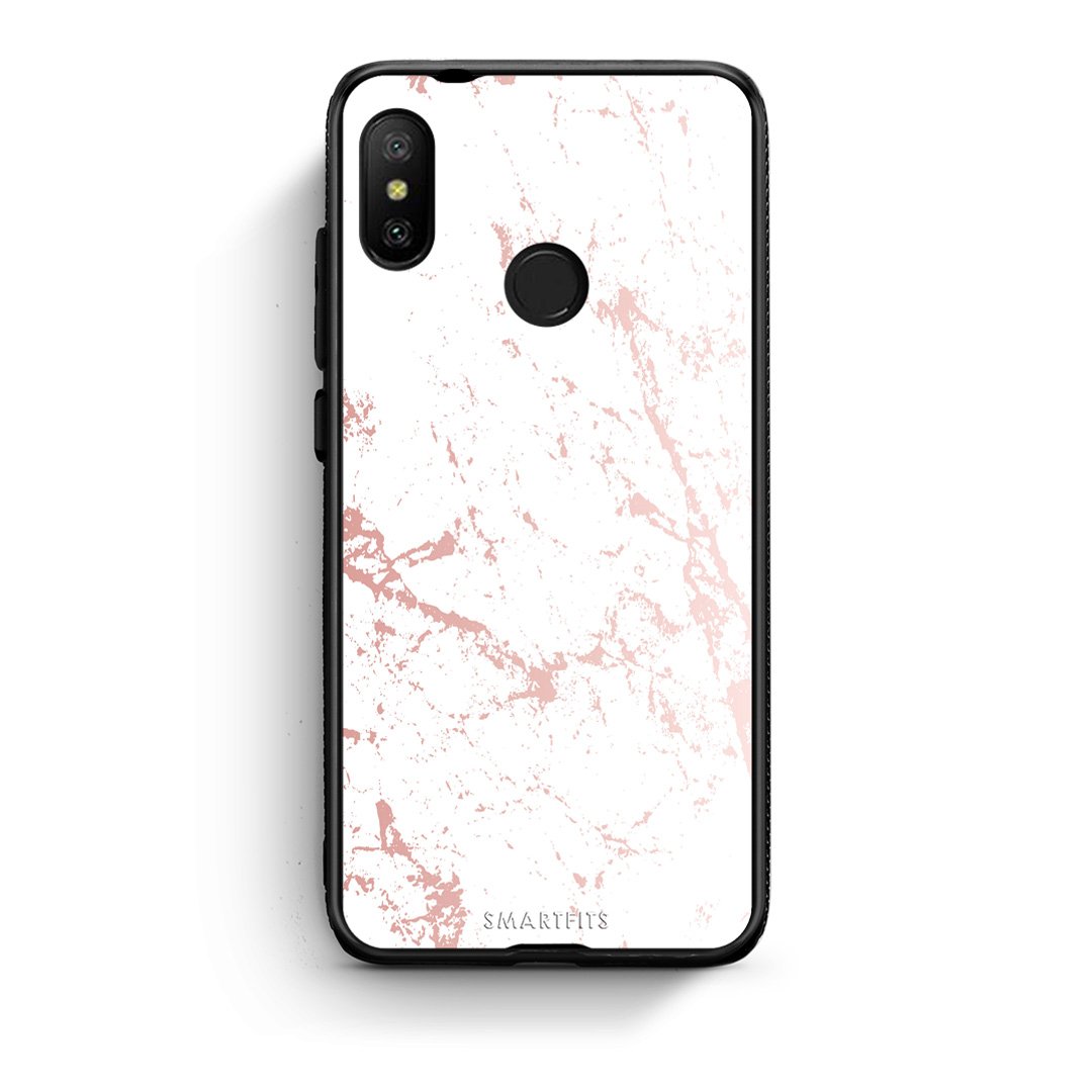 116 - Xiaomi Mi A2 Lite  Pink Splash Marble case, cover, bumper