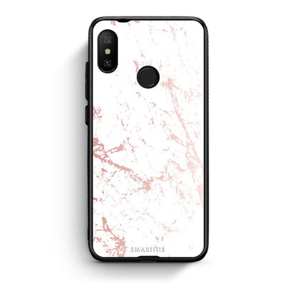 116 - Xiaomi Mi A2 Lite  Pink Splash Marble case, cover, bumper