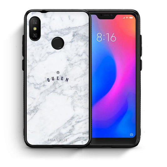 Θήκη Xiaomi Mi A2 Lite Queen Marble από τη Smartfits με σχέδιο στο πίσω μέρος και μαύρο περίβλημα | Xiaomi Mi A2 Lite Queen Marble case with colorful back and black bezels