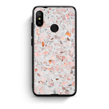 Xiaomi Mi A2 Lite Marble Terrazzo θήκη από τη Smartfits με σχέδιο στο πίσω μέρος και μαύρο περίβλημα | Smartphone case with colorful back and black bezels by Smartfits