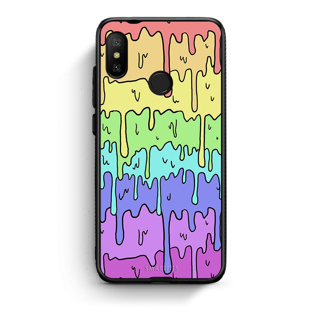 Xiaomi Mi A2 Lite Melting Rainbow θήκη από τη Smartfits με σχέδιο στο πίσω μέρος και μαύρο περίβλημα | Smartphone case with colorful back and black bezels by Smartfits