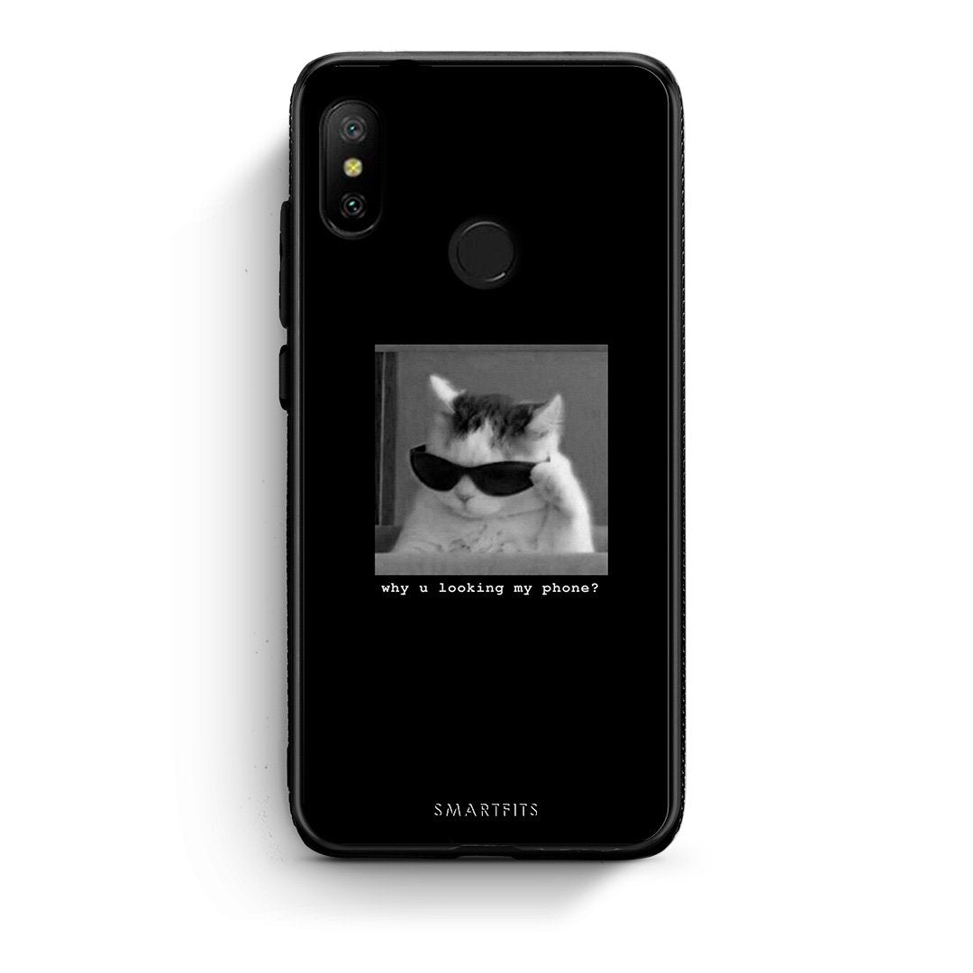Xiaomi Mi A2 Lite Meme Cat θήκη από τη Smartfits με σχέδιο στο πίσω μέρος και μαύρο περίβλημα | Smartphone case with colorful back and black bezels by Smartfits
