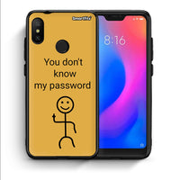 Thumbnail for Θήκη Xiaomi Mi A2 Lite My Password από τη Smartfits με σχέδιο στο πίσω μέρος και μαύρο περίβλημα | Xiaomi Mi A2 Lite My Password case with colorful back and black bezels