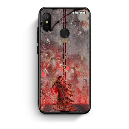 Xiaomi Mi A2 Lite Nezuko Kamado θήκη από τη Smartfits με σχέδιο στο πίσω μέρος και μαύρο περίβλημα | Smartphone case with colorful back and black bezels by Smartfits