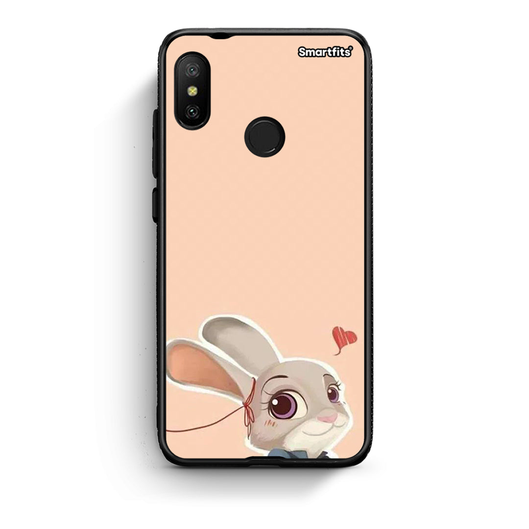 Xiaomi Mi A2 Lite Nick Wilde And Judy Hopps Love 2 θήκη από τη Smartfits με σχέδιο στο πίσω μέρος και μαύρο περίβλημα | Smartphone case with colorful back and black bezels by Smartfits