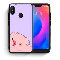 Thumbnail for Θήκη Αγίου Βαλεντίνου Xiaomi Mi A2 Lite Pig Love 2 από τη Smartfits με σχέδιο στο πίσω μέρος και μαύρο περίβλημα | Xiaomi Mi A2 Lite Pig Love 2 case with colorful back and black bezels