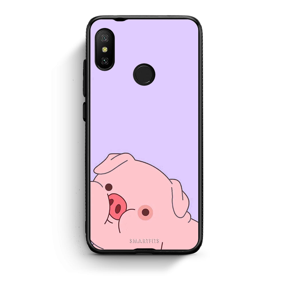 Xiaomi Mi A2 Lite Pig Love 2 Θήκη Αγίου Βαλεντίνου από τη Smartfits με σχέδιο στο πίσω μέρος και μαύρο περίβλημα | Smartphone case with colorful back and black bezels by Smartfits