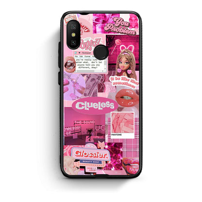 Xiaomi Mi A2 Lite Pink Love Θήκη Αγίου Βαλεντίνου από τη Smartfits με σχέδιο στο πίσω μέρος και μαύρο περίβλημα | Smartphone case with colorful back and black bezels by Smartfits