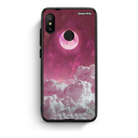Thumbnail for Xiaomi Mi A2 Lite Pink Moon Θήκη από τη Smartfits με σχέδιο στο πίσω μέρος και μαύρο περίβλημα | Smartphone case with colorful back and black bezels by Smartfits