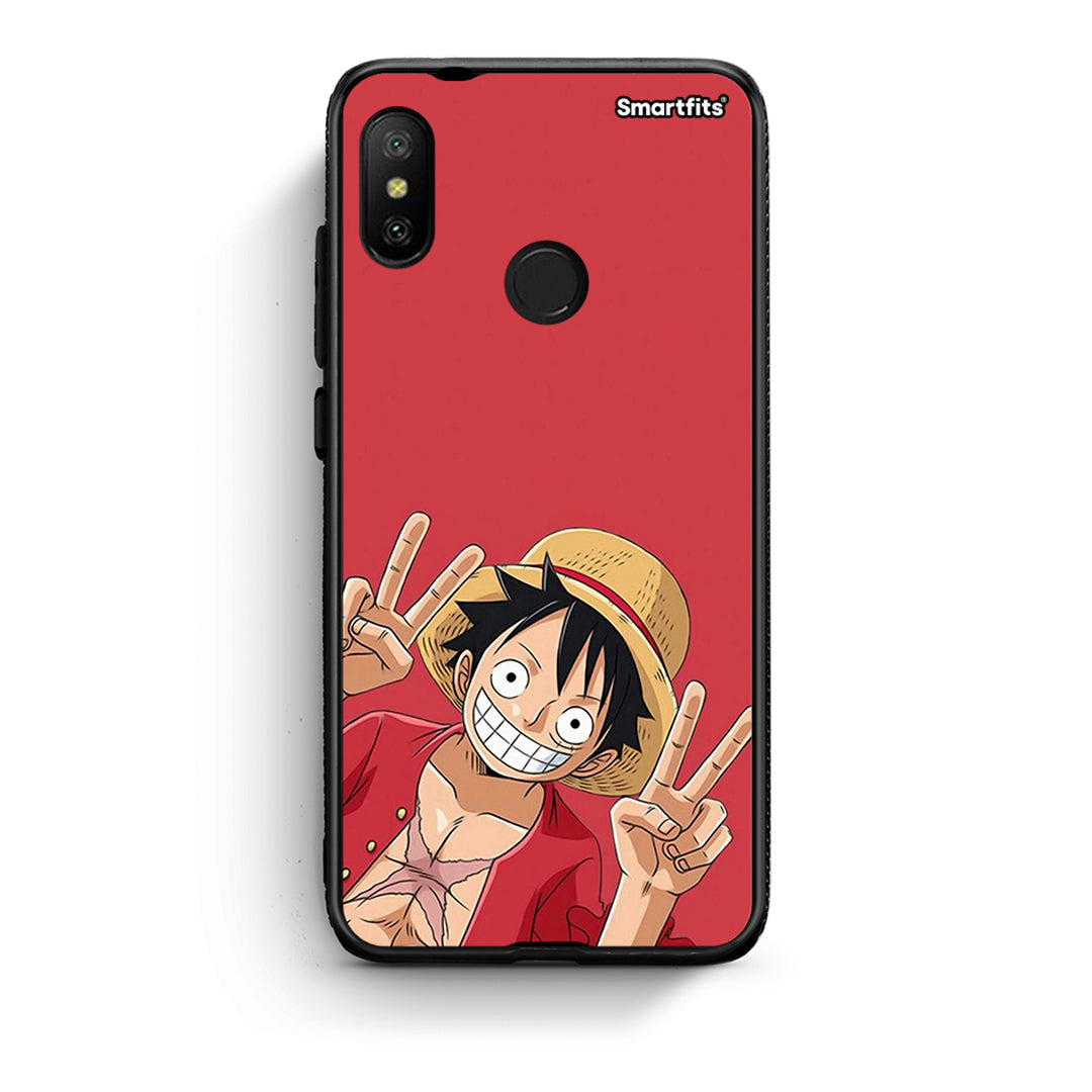 Xiaomi Mi A2 Lite Pirate Luffy Θήκη από τη Smartfits με σχέδιο στο πίσω μέρος και μαύρο περίβλημα | Smartphone case with colorful back and black bezels by Smartfits