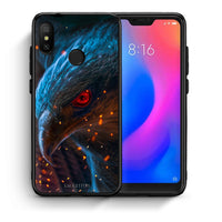 Thumbnail for Θήκη Xiaomi Mi A2 Lite Eagle PopArt από τη Smartfits με σχέδιο στο πίσω μέρος και μαύρο περίβλημα | Xiaomi Mi A2 Lite Eagle PopArt case with colorful back and black bezels