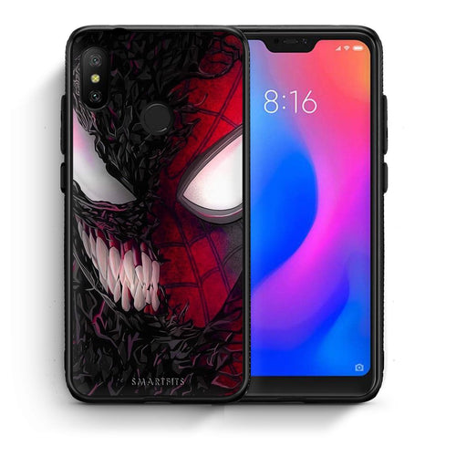 Θήκη Xiaomi Mi A2 Lite SpiderVenom PopArt από τη Smartfits με σχέδιο στο πίσω μέρος και μαύρο περίβλημα | Xiaomi Mi A2 Lite SpiderVenom PopArt case with colorful back and black bezels