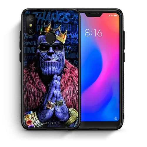 Θήκη Xiaomi Mi A2 Lite Thanos PopArt από τη Smartfits με σχέδιο στο πίσω μέρος και μαύρο περίβλημα | Xiaomi Mi A2 Lite Thanos PopArt case with colorful back and black bezels