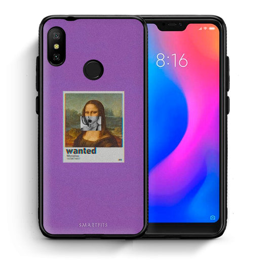 Θήκη Xiaomi Mi A2 Lite Monalisa Popart από τη Smartfits με σχέδιο στο πίσω μέρος και μαύρο περίβλημα | Xiaomi Mi A2 Lite Monalisa Popart case with colorful back and black bezels
