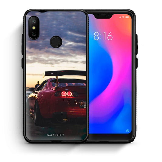 Θήκη Xiaomi Mi A2 Lite Racing Supra από τη Smartfits με σχέδιο στο πίσω μέρος και μαύρο περίβλημα | Xiaomi Mi A2 Lite Racing Supra case with colorful back and black bezels