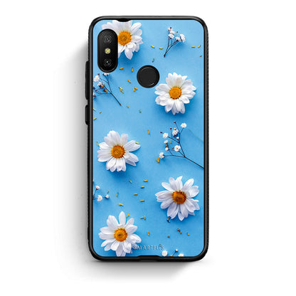 Xiaomi Mi A2 Lite Real Daisies θήκη από τη Smartfits με σχέδιο στο πίσω μέρος και μαύρο περίβλημα | Smartphone case with colorful back and black bezels by Smartfits