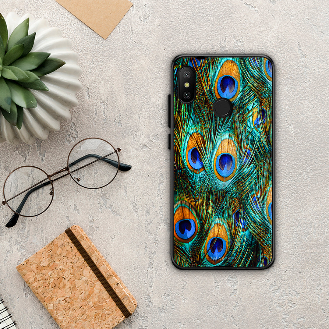 Real Peacock Feathers - Xiaomi Mi A2 Lite θήκη