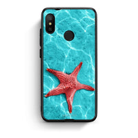 Thumbnail for Xiaomi Mi A2 Lite Red Starfish Θήκη από τη Smartfits με σχέδιο στο πίσω μέρος και μαύρο περίβλημα | Smartphone case with colorful back and black bezels by Smartfits