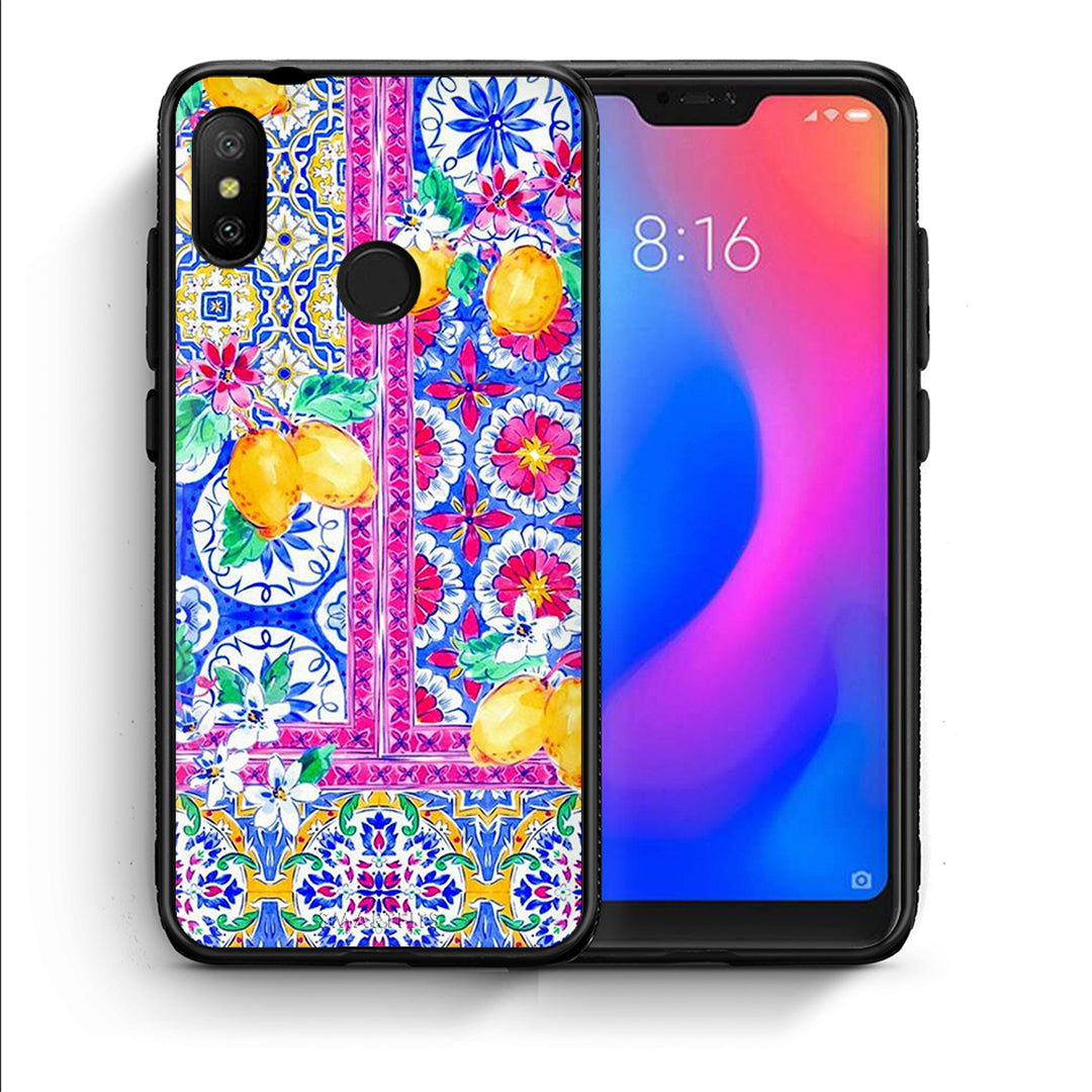 Θήκη Xiaomi Mi A2 Lite Retro Spring από τη Smartfits με σχέδιο στο πίσω μέρος και μαύρο περίβλημα | Xiaomi Mi A2 Lite Retro Spring case with colorful back and black bezels
