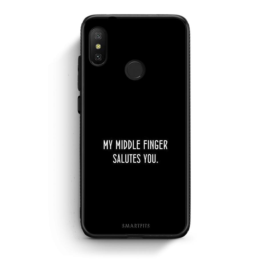 Xiaomi Mi A2 Lite Salute θήκη από τη Smartfits με σχέδιο στο πίσω μέρος και μαύρο περίβλημα | Smartphone case with colorful back and black bezels by Smartfits