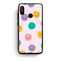 Thumbnail for Xiaomi Mi A2 Lite Smiley Faces θήκη από τη Smartfits με σχέδιο στο πίσω μέρος και μαύρο περίβλημα | Smartphone case with colorful back and black bezels by Smartfits