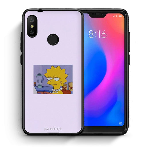 Θήκη Xiaomi Mi A2 Lite So Happy από τη Smartfits με σχέδιο στο πίσω μέρος και μαύρο περίβλημα | Xiaomi Mi A2 Lite So Happy case with colorful back and black bezels