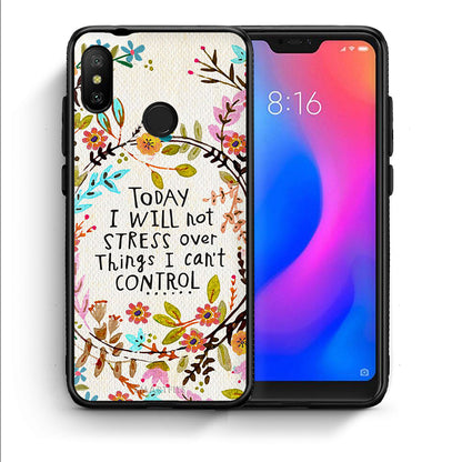 Θήκη Xiaomi Mi A2 Lite Stress Over από τη Smartfits με σχέδιο στο πίσω μέρος και μαύρο περίβλημα | Xiaomi Mi A2 Lite Stress Over case with colorful back and black bezels