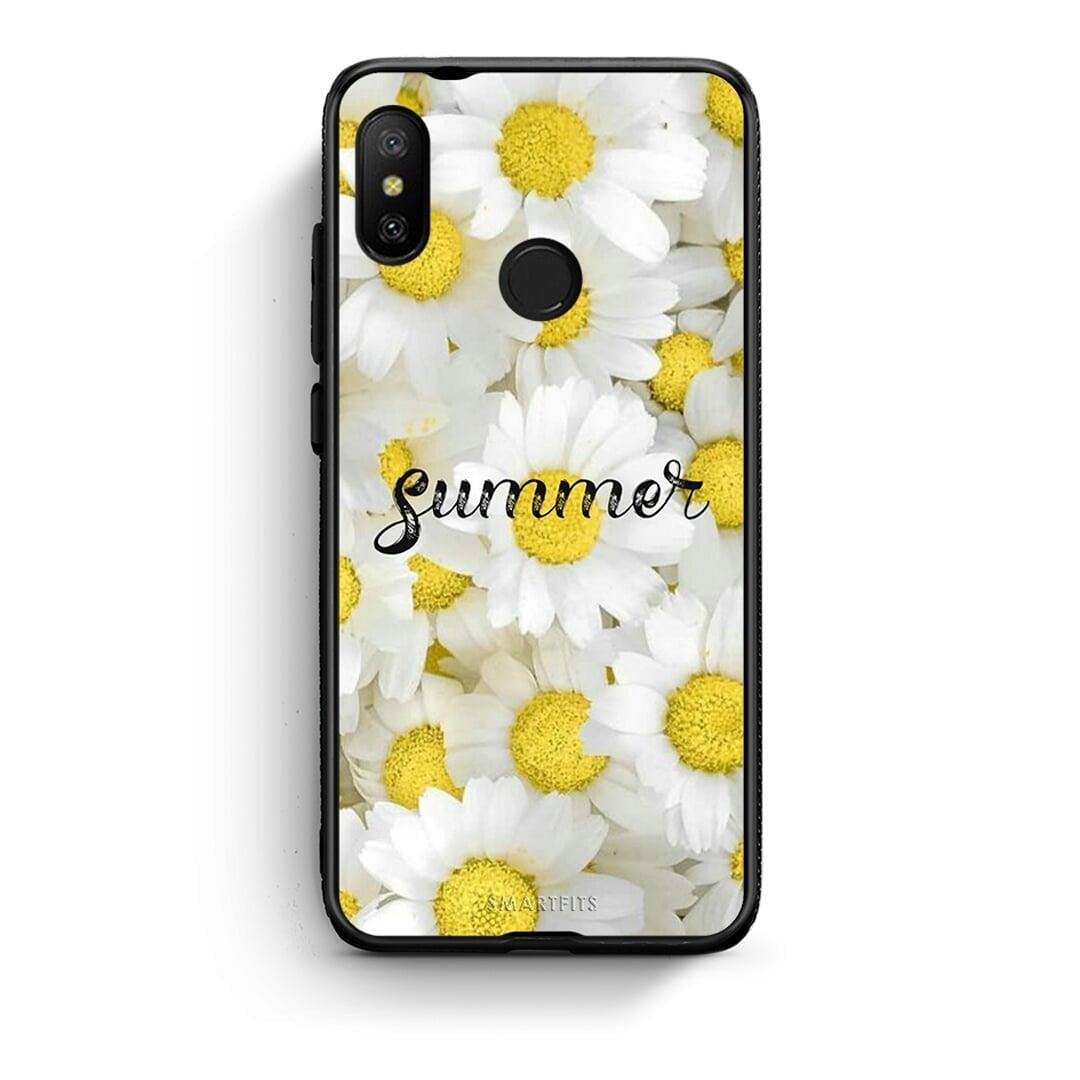 Xiaomi Mi A2 Lite Summer Daisies Θήκη από τη Smartfits με σχέδιο στο πίσω μέρος και μαύρο περίβλημα | Smartphone case with colorful back and black bezels by Smartfits