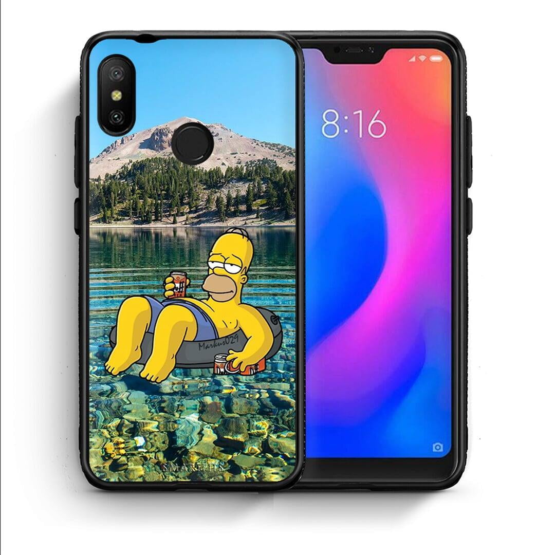 Θήκη Xiaomi Mi A2 Lite Summer Happiness από τη Smartfits με σχέδιο στο πίσω μέρος και μαύρο περίβλημα | Xiaomi Mi A2 Lite Summer Happiness case with colorful back and black bezels