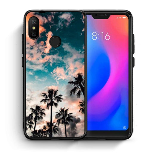 Θήκη Xiaomi Mi A2 Lite Sky Summer από τη Smartfits με σχέδιο στο πίσω μέρος και μαύρο περίβλημα | Xiaomi Mi A2 Lite Sky Summer case with colorful back and black bezels