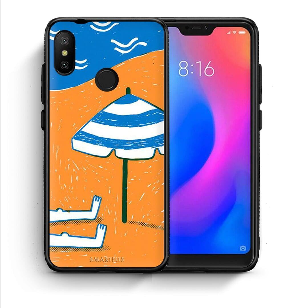 Θήκη Xiaomi Mi A2 Lite Summering από τη Smartfits με σχέδιο στο πίσω μέρος και μαύρο περίβλημα | Xiaomi Mi A2 Lite Summering case with colorful back and black bezels