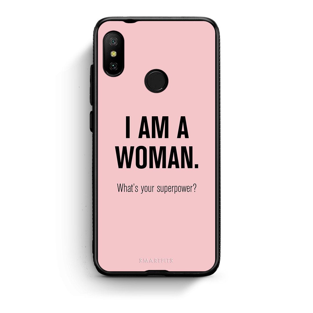 Xiaomi Mi A2 Lite Superpower Woman θήκη από τη Smartfits με σχέδιο στο πίσω μέρος και μαύρο περίβλημα | Smartphone case with colorful back and black bezels by Smartfits