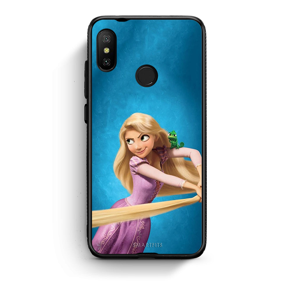 Xiaomi Mi A2 Lite Tangled 2 Θήκη Αγίου Βαλεντίνου από τη Smartfits με σχέδιο στο πίσω μέρος και μαύρο περίβλημα | Smartphone case with colorful back and black bezels by Smartfits