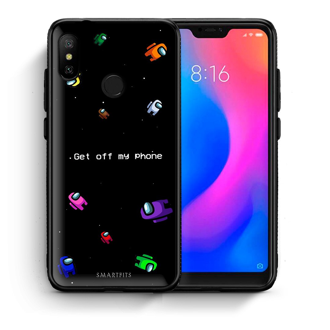 Θήκη Xiaomi Mi A2 Lite AFK Text από τη Smartfits με σχέδιο στο πίσω μέρος και μαύρο περίβλημα | Xiaomi Mi A2 Lite AFK Text case with colorful back and black bezels