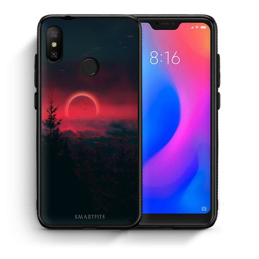 Θήκη Xiaomi Mi A2 Lite Sunset Tropic από τη Smartfits με σχέδιο στο πίσω μέρος και μαύρο περίβλημα | Xiaomi Mi A2 Lite Sunset Tropic case with colorful back and black bezels