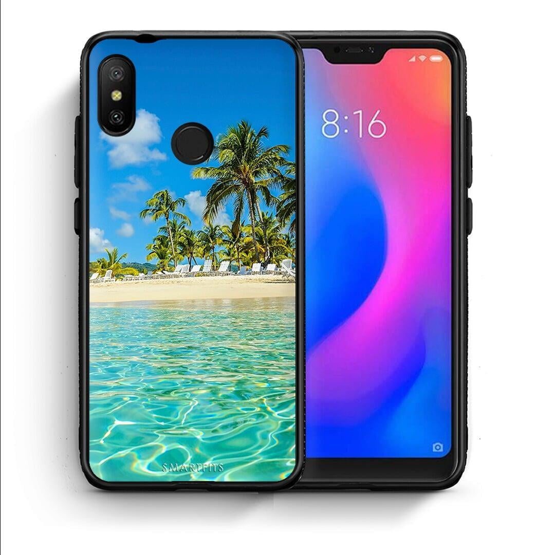 Θήκη Xiaomi Mi A2 Lite Tropical Vibes από τη Smartfits με σχέδιο στο πίσω μέρος και μαύρο περίβλημα | Xiaomi Mi A2 Lite Tropical Vibes case with colorful back and black bezels