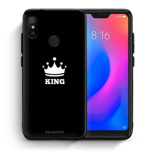 Θήκη Xiaomi Mi A2 Lite King Valentine από τη Smartfits με σχέδιο στο πίσω μέρος και μαύρο περίβλημα | Xiaomi Mi A2 Lite King Valentine case with colorful back and black bezels