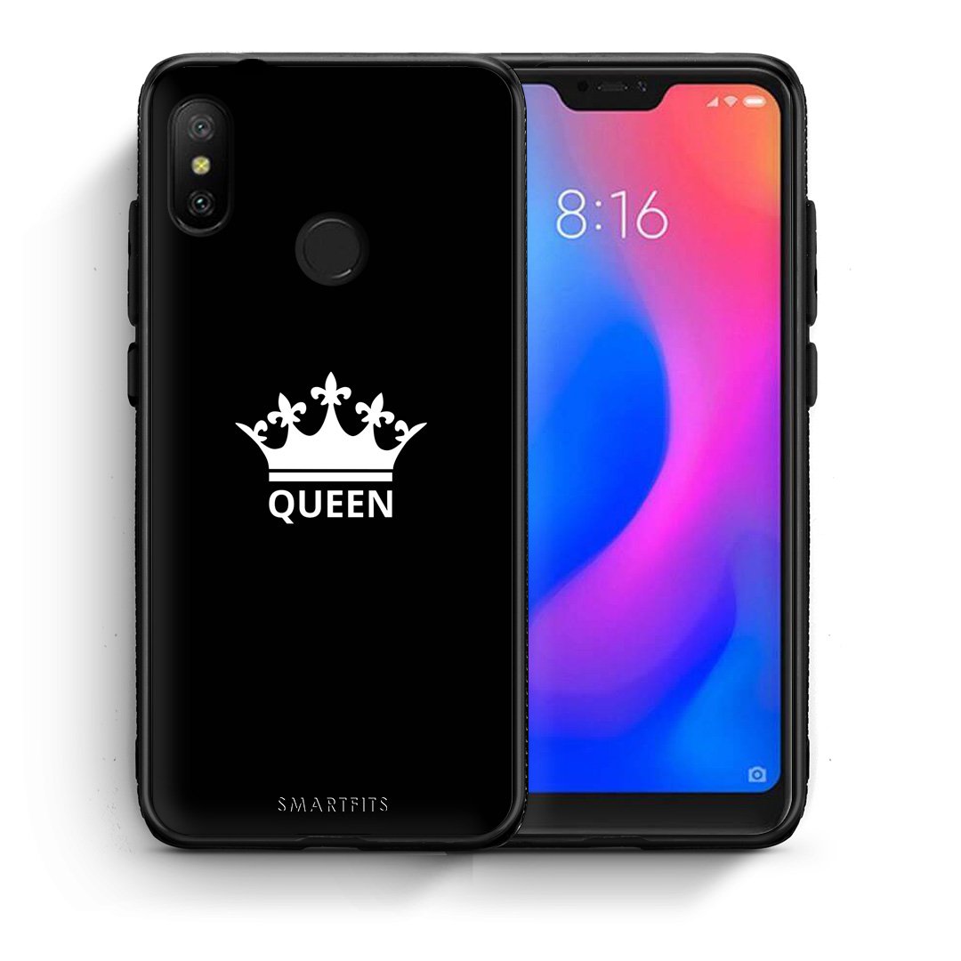 Θήκη Xiaomi Mi A2 Lite Queen Valentine από τη Smartfits με σχέδιο στο πίσω μέρος και μαύρο περίβλημα | Xiaomi Mi A2 Lite Queen Valentine case with colorful back and black bezels